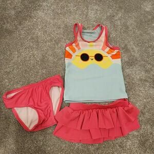 Cat & Jack 3-Piece Girls Swimsuit Sz 3T